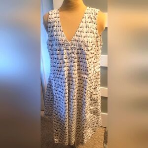 Dress Modcloth Dress Large Tulip Bicycles Cotton Dress Womens 12 Retro Print